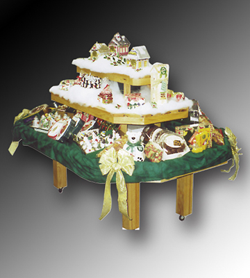 Bakery Gondola 3-Tier Display 96"L x 48"W x 42"H